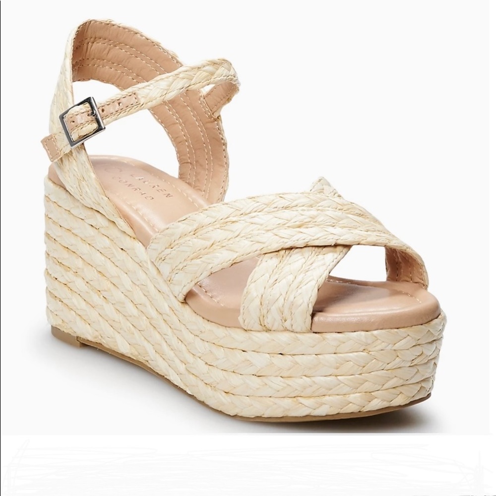 LC Lauren Corand wedge Platform shoes size 8